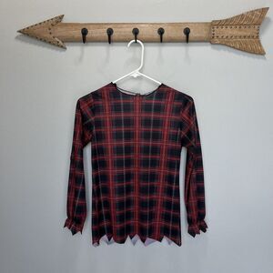 California Costumes | Halloween Scarecrow Red Black Plaid Shirt Kid Child medium